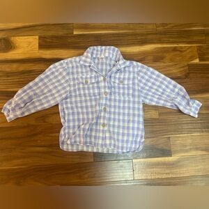Pink Lily Lavender Plaid Button Down Flannel